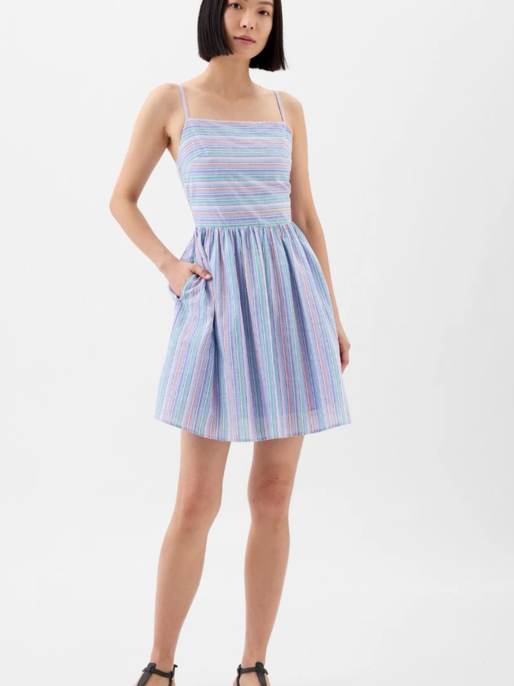 GAP Sundress with Spaghetti Straps - Pastel Multi